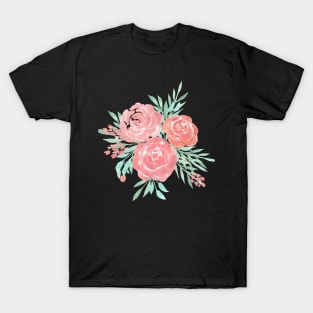 Roses watercolor bouquet T-Shirt